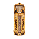 Natural wood car mezuzah with gemstones Star of David front view
